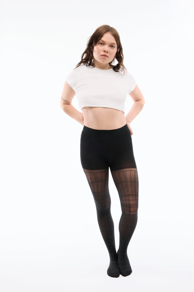 Plaid Sheer Rip-Resist Tights